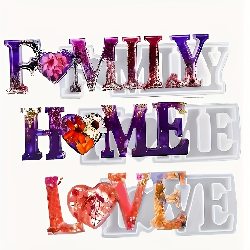 3Pcs Heart Slogan Silicone Res - огляд і ціна Woodworking Resin